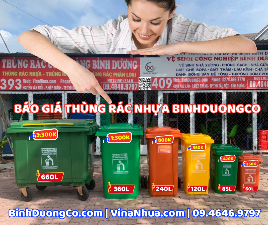 Bảng báo giá thùng rác công cộng BinhDuongCo